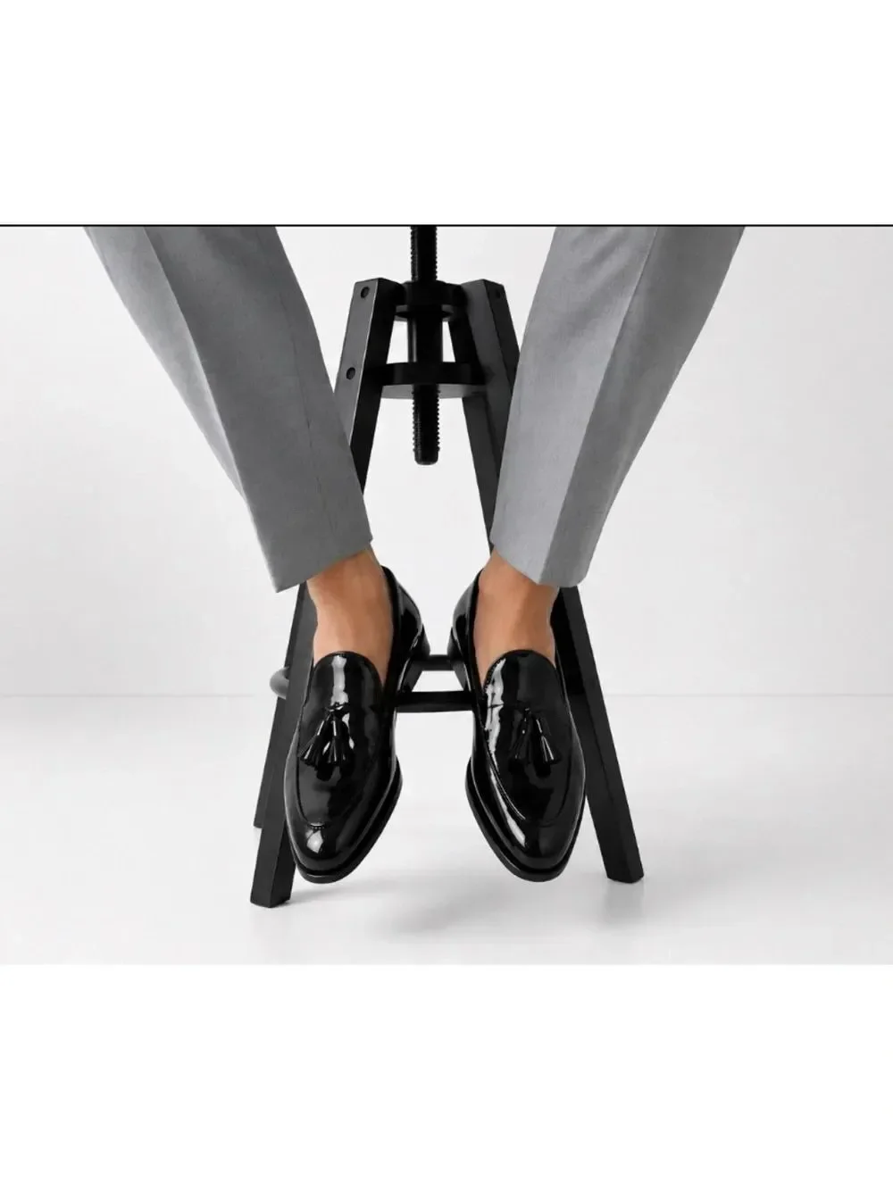 Del Toro Classic Black Patent Leather Tassel Loafers~like New ~ Size 10M